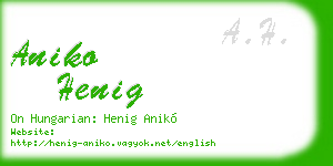 aniko henig business card