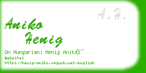 aniko henig business card